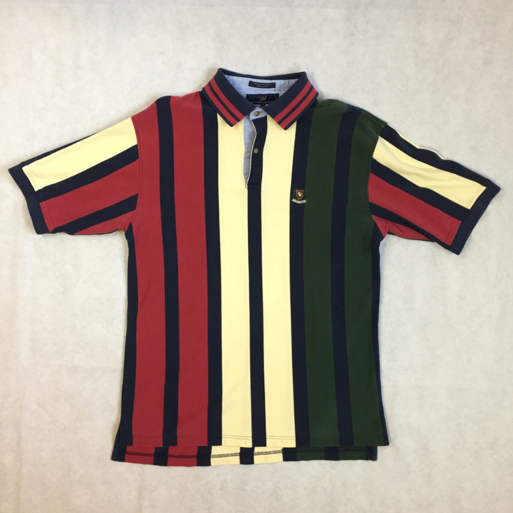 90's Vertical Stripe Polo